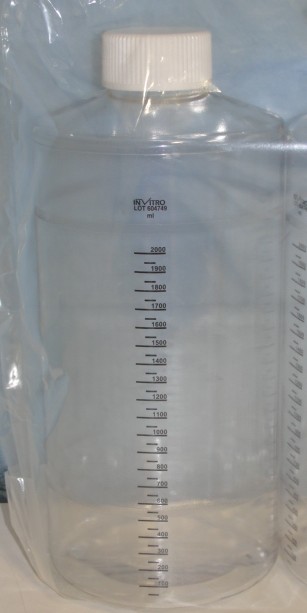 In Vitro Scientific 2000 ml Roller Bottles Lot 604749 (lot of 15 New)