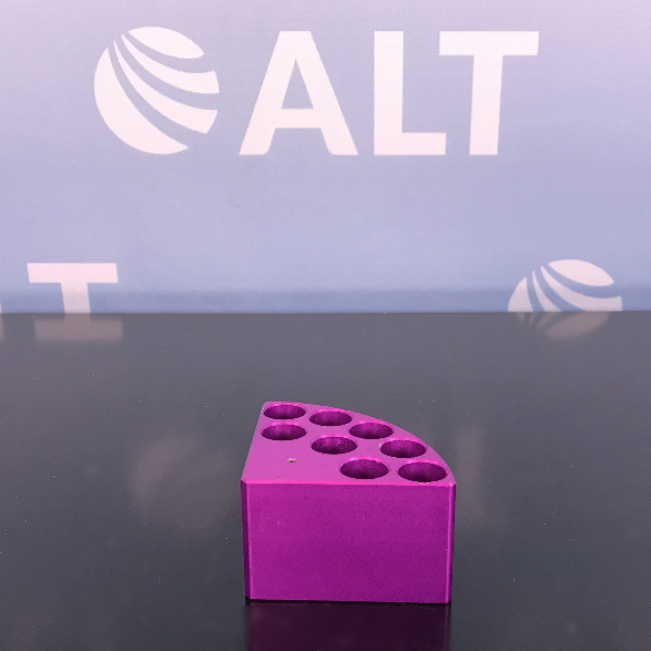 Chemglass 8-Place Pie Wedge for 0.5-2mL Tapered Microwave Vials, Anodized Purple, (Not Included with Complete System) P/N CG-1991-P-23