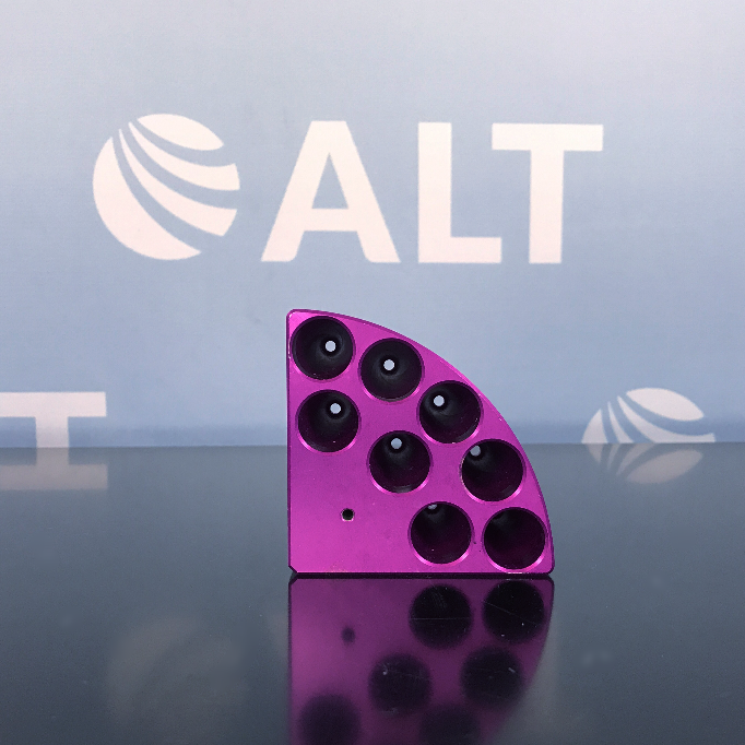 Chemglass 8-Place Pie Wedge for 0.5-2mL Tapered Microwave Vials, Anodized Purple, (Not Included with Complete System) P/N CG-1991-P-23