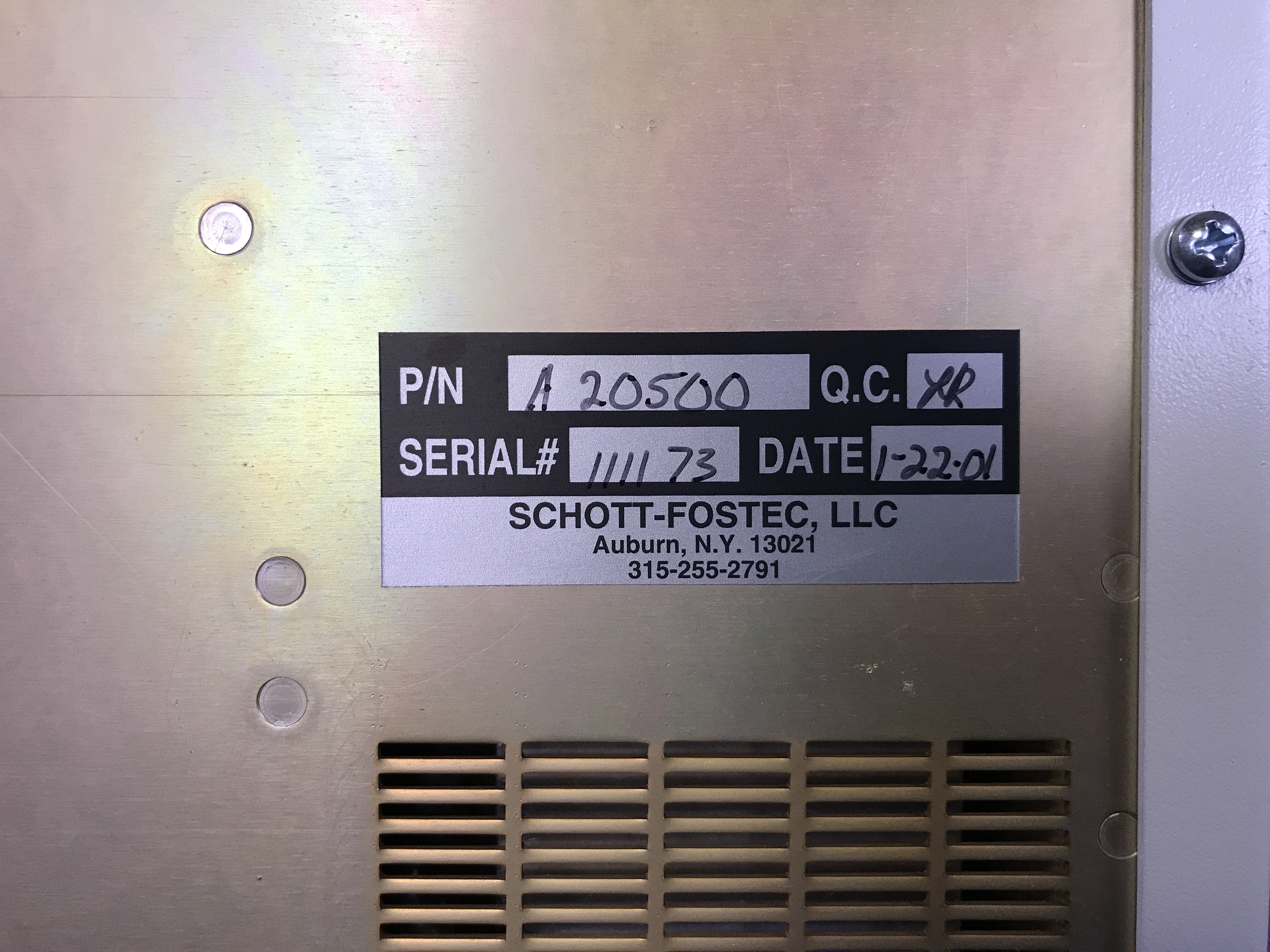 Schott-Fostec A20500 ACE Fiber Optic Light Source Illuminator 115V (Light Box)
