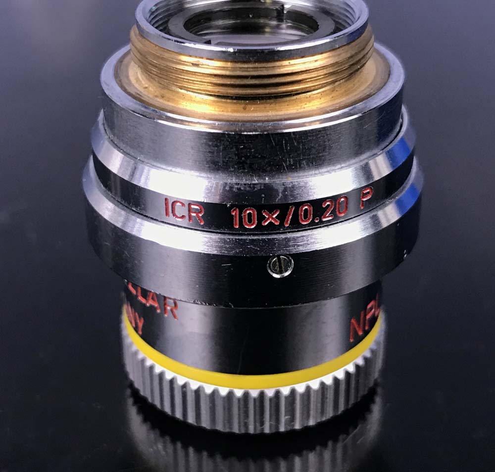 Leitz NPL 10x/0.20 Objective with a Leitz ICR 10X /0.20 P Leitz NPL 10x/0.20 Objective with a Leitz ICR 10X /0.20 P