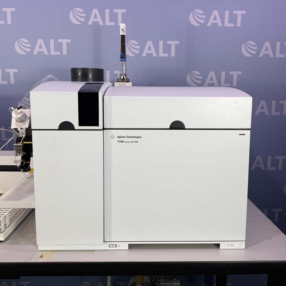 Agilent 7700x (G3281A) Inductively Coupled Plasma Mass Spectrometer With ASX-500 Series Autosampler G3286A, Heat Exchanger, Vacuum Pump