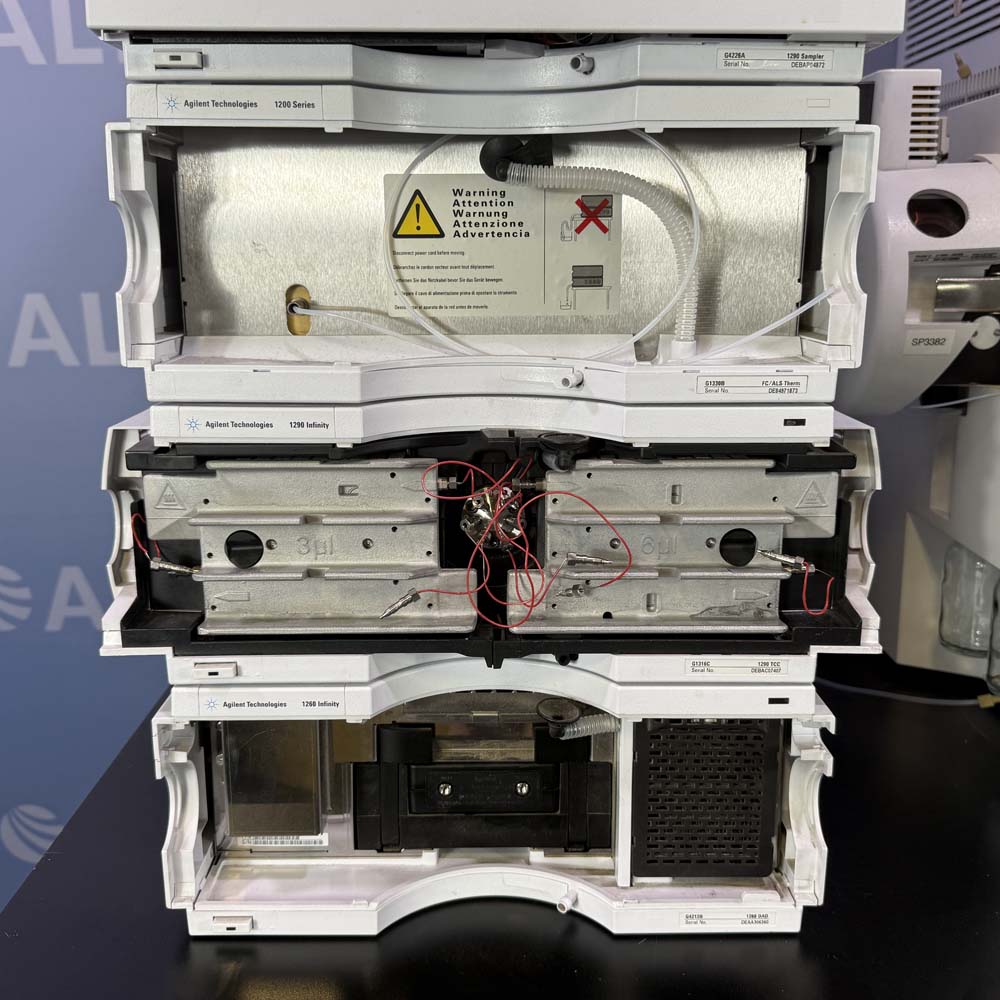 Agilent  G6530B QTOF LC/MS With 1260/1290 HPLC: G4220A Binary Pump, G1310B Iso Pump, G4226A Autosampler, G1330B FC/ALS Therm, G1316C Infinity TCC, G4212B Diode Array Detector