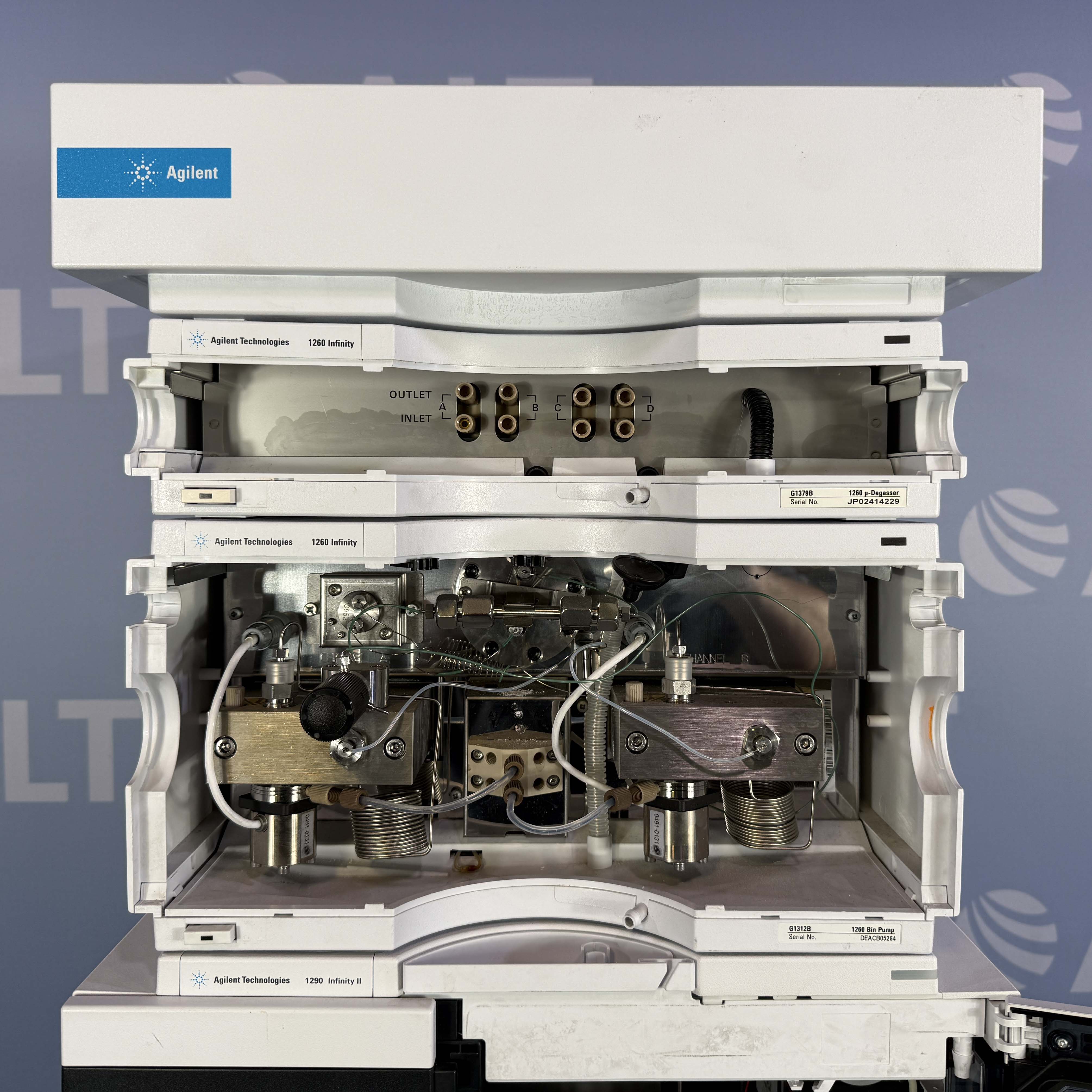 Agilent  1260/1290 Infinity II HPLC System With G1379B u-Degasser, G1312B Binary Pump, G7167B MultiSampler, G1316C TCC, G7117B DAD