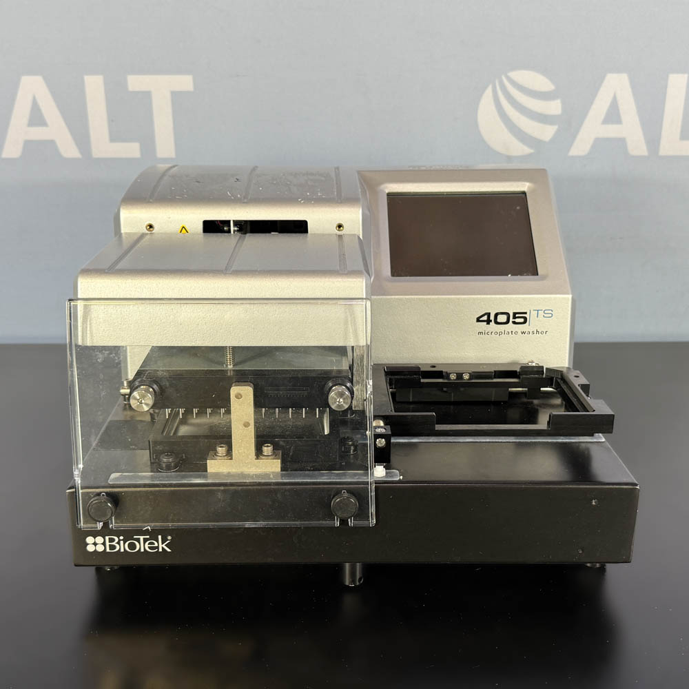 BioTek 405 TS Microplate Washer, Cat. No. 405TSRVSQ, With BioStack2WR Plate Stacker