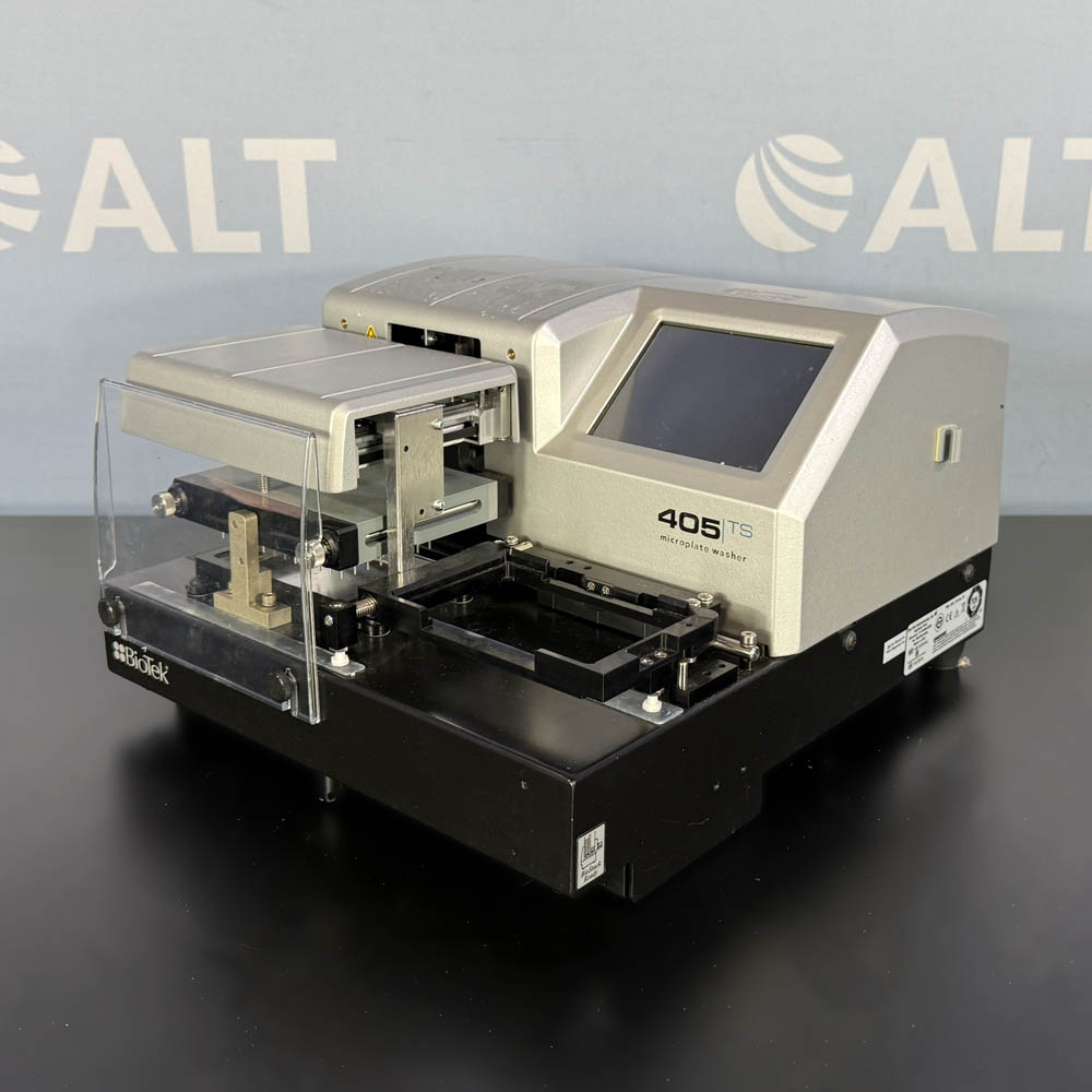 BioTek 405 TS Microplate Washer, Cat. No. 405TSRVSQ, With BioStack2WR Plate Stacker