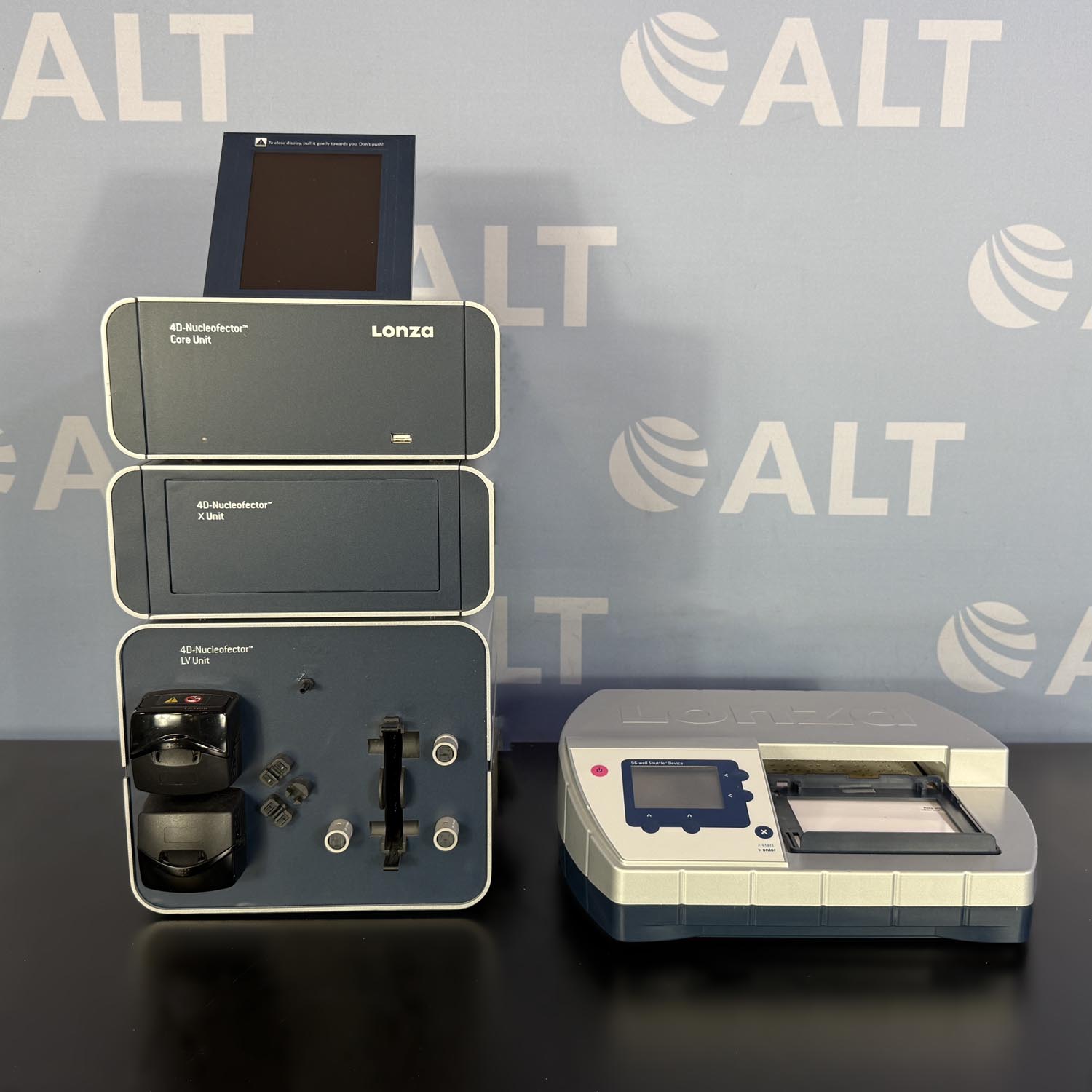 Lonza 4D-Nucleofector Electroporation System: Core Unit, X Unit, LV Unit, 96-Well Shuttle Device