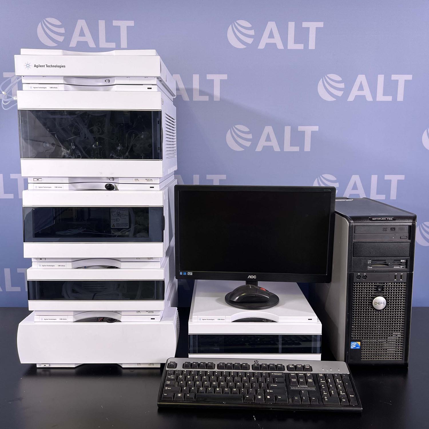 Agilent 1290 Infinity System With G4220A Binary Pump, G4226A Autosampler, G1330B Thermostat, G1316A Colcom, G4212A DAD