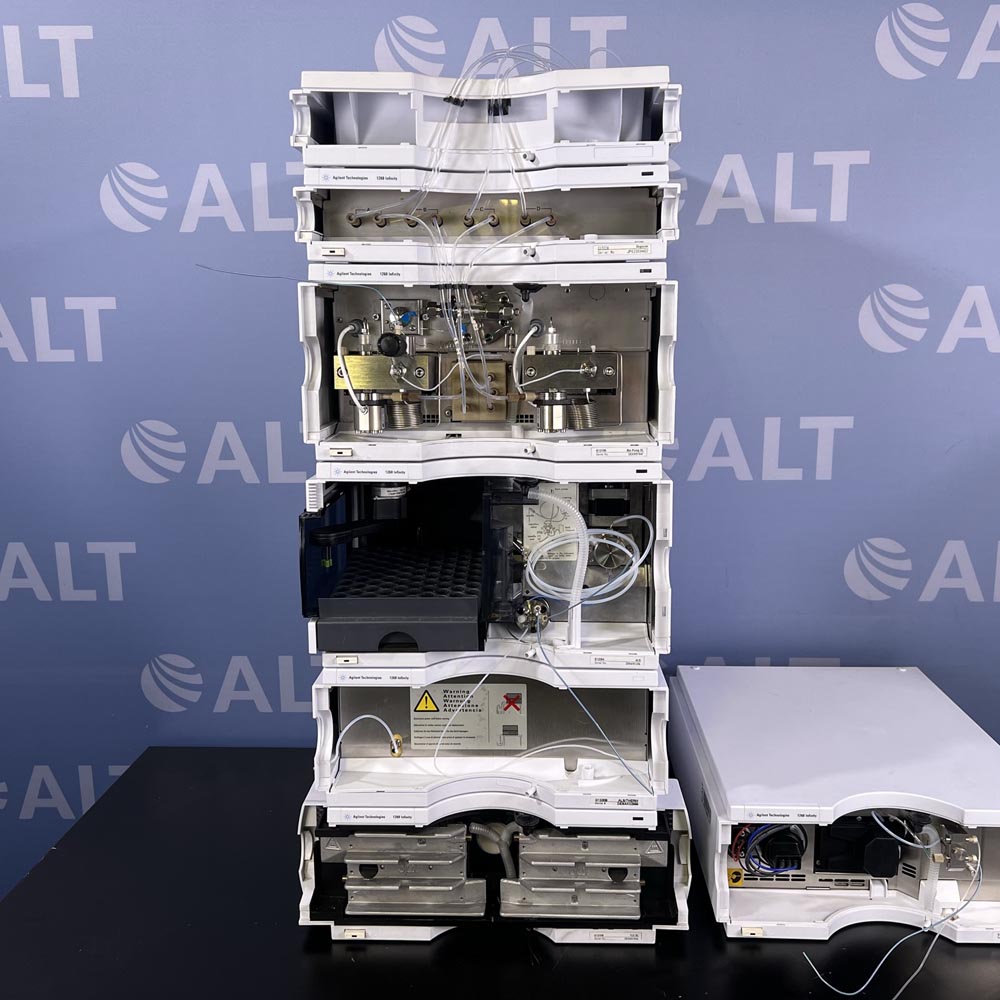Agilent 1200 Series HPLC System With G1322A Degasser, G1312A Binary Pump, G1367B HiP-ALS, G1330B FC/ALS Therm, G1316A TCC, And G1315D DAD.