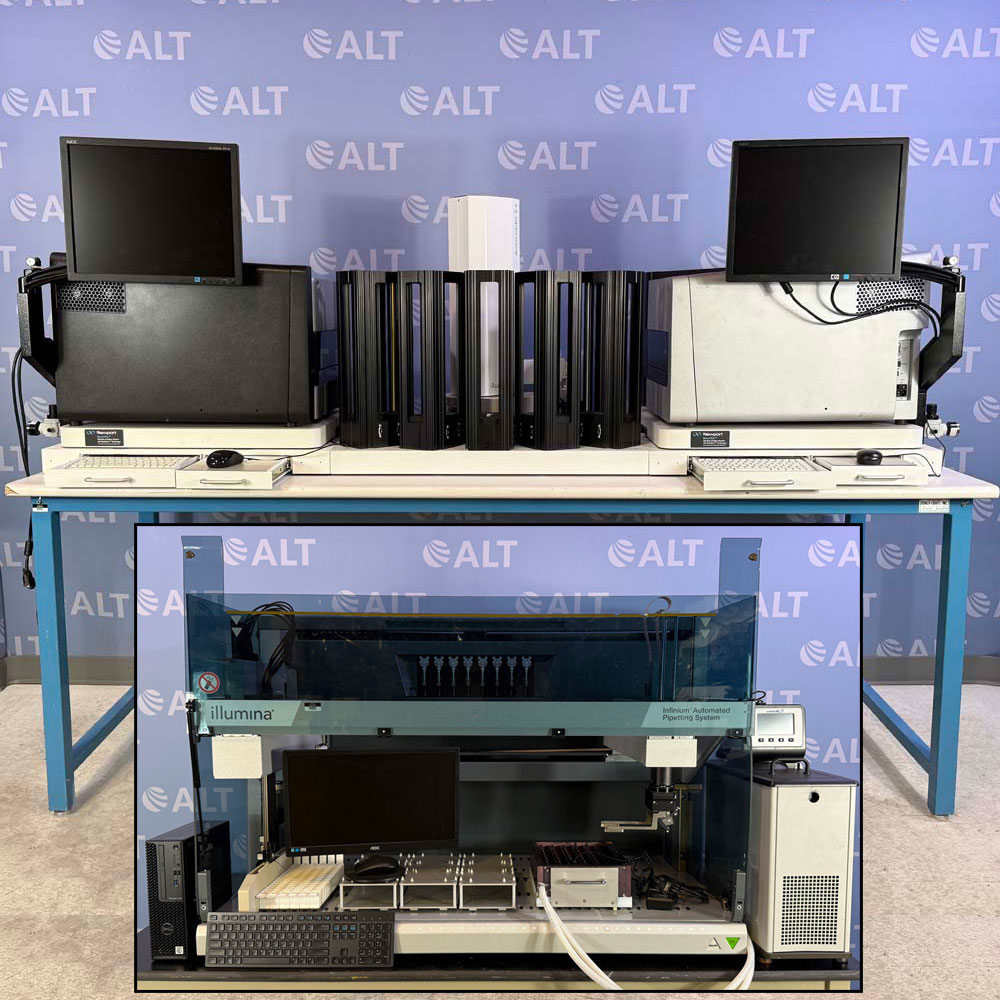 Illumina iScan High-throughput Array Scanner System With Hudson Robotics Stacker And Infinium RoMa Advanced Robotic Liquid Handler