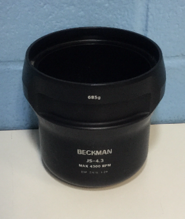 Beckman Coulter (Set of 4) JS-4.3 Rotor Bucket, 4 x 750 mL, 4,300 rpm, 4,220 x g