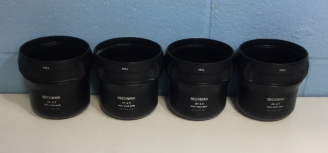 Beckman Coulter (Set of 4) JS-4.3 Rotor Bucket, 4 x 750 mL, 4,300 rpm, 4,220 x g