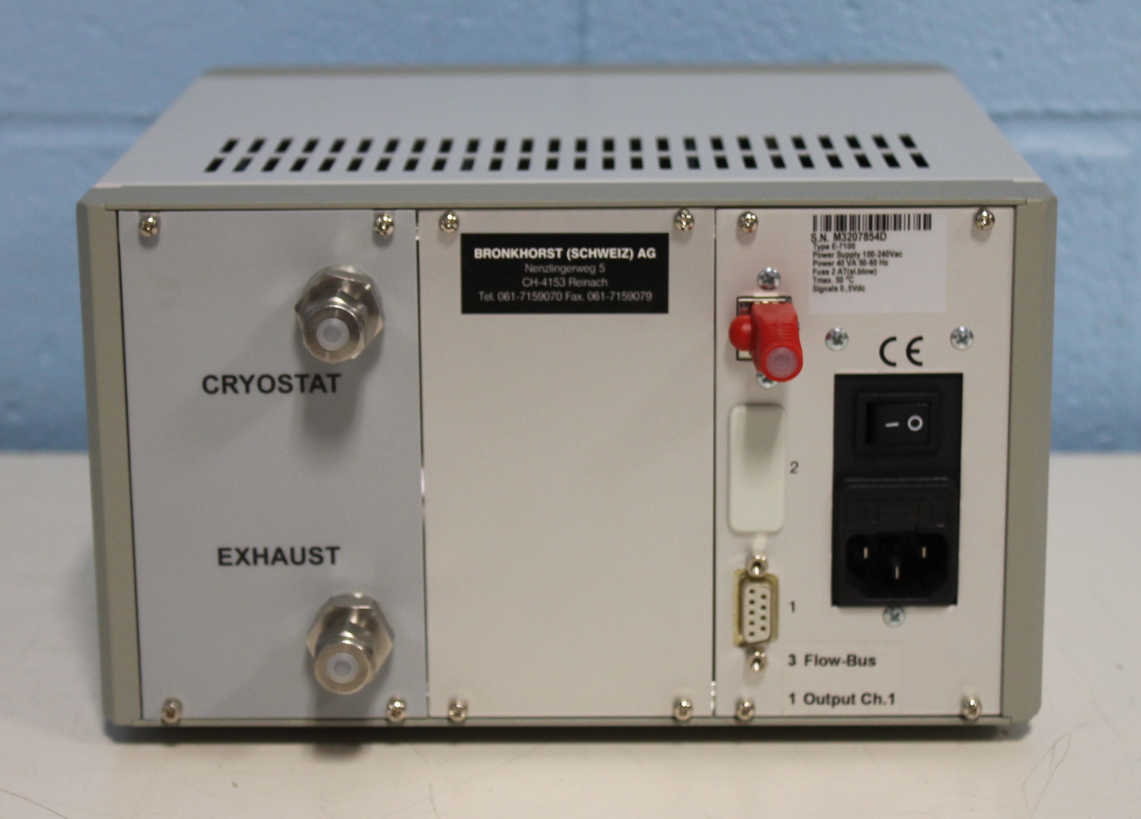 Bruker Electronic Atmospheric Pressure Device with Bronkhorst E-7100
