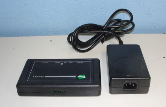 Digi EtherLite 2 Terminal Server with Power Supply. P/N (1P)50000989-01 J