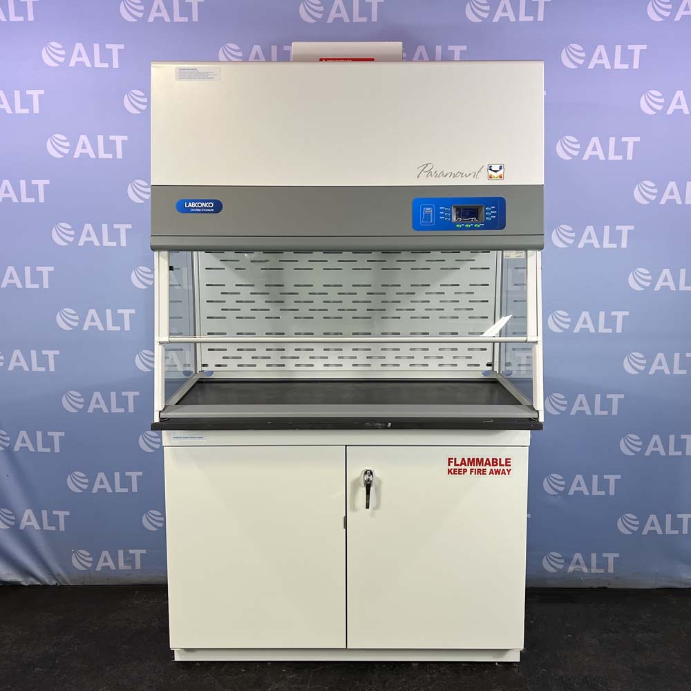 Labconco Paramount Ductless Fume Hood, Model 6963400, With 45 Gallon Capacity Protector Solvent Storage Cabinet, Model 99020000