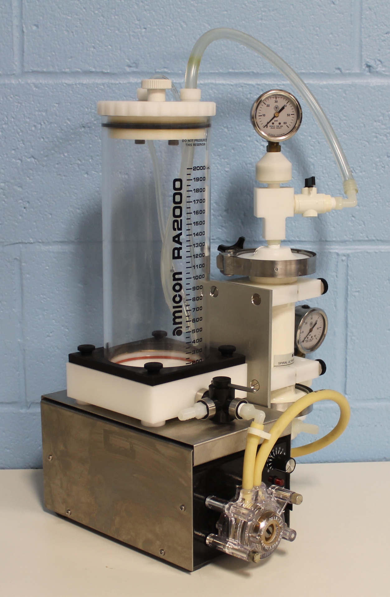 Amicon LP-1 Peristaltic Pump 7018-21 Head / RA2000 Reservoir / Spiral Cartridge