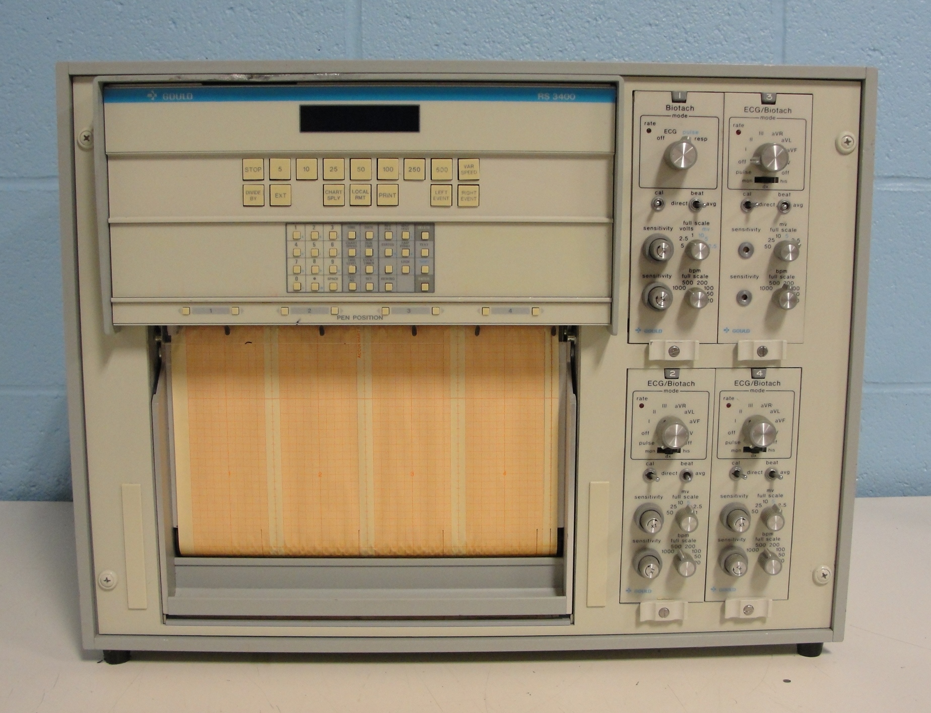 Gould RS-3400 4 Channel Chart Recorder