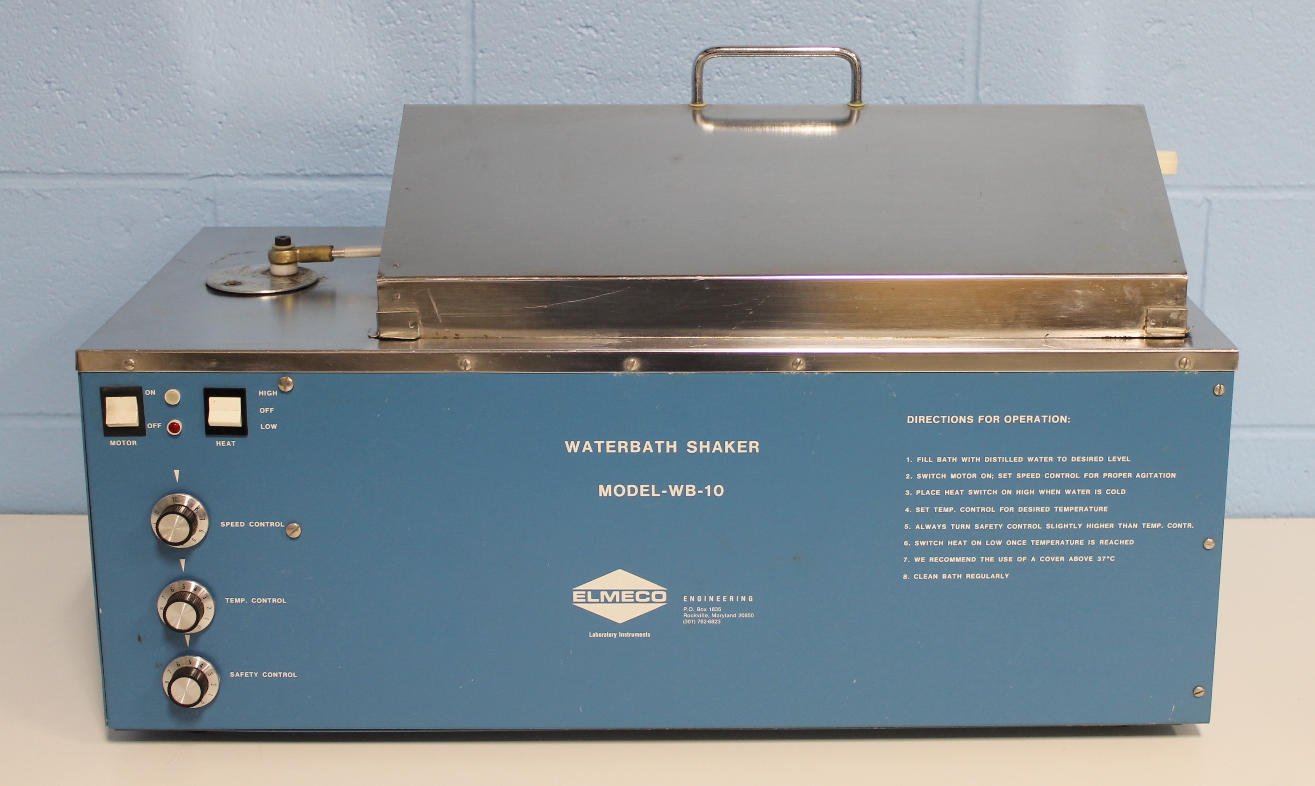 Elmeco Waterbath Shaker Model WB-10