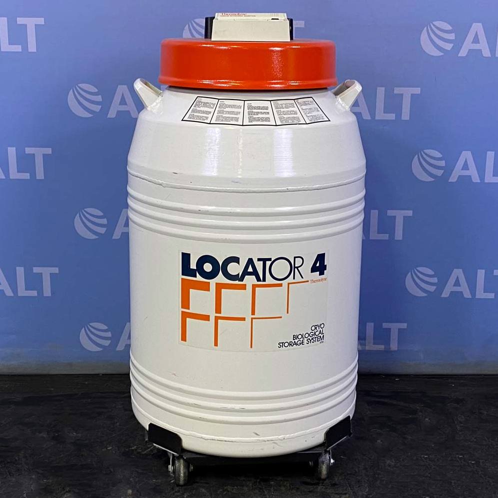 Used Lab Equipment - Thermolyne Locator 4 Cryobiological Storage Vessel With Liquid Nitrogen Monitor 1