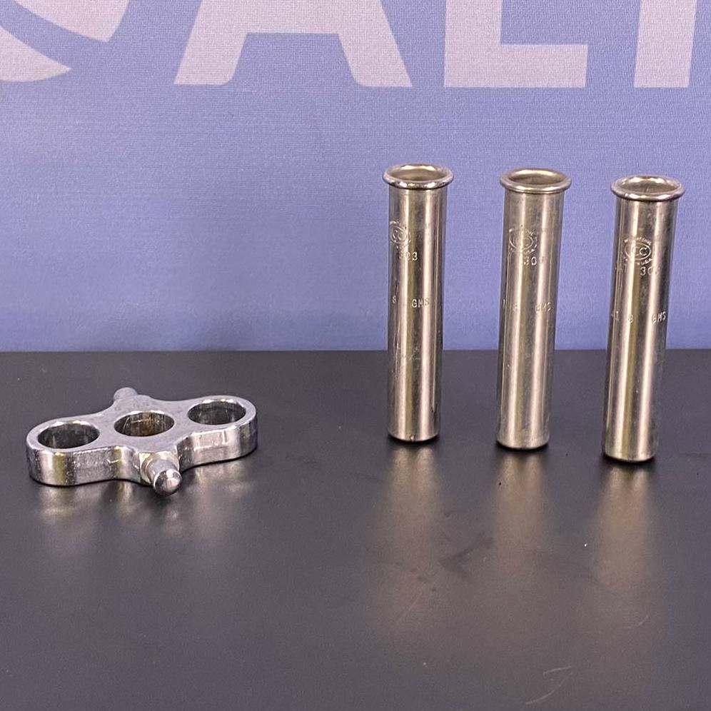 Used Lab Equipment - IEC (Set of 3) 10mL Centrifuge Shields, Cat. 303, with a Trunnion Ring, Cat. 355 1