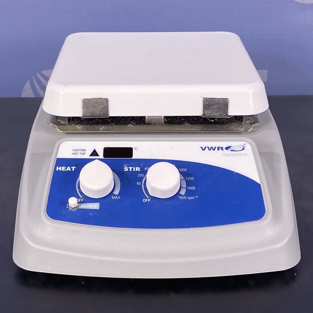 Used Lab Equipment - VWR 7"x7" Ceramic Top Hot Plate Stirrer, Cat. No. 97042-642 1