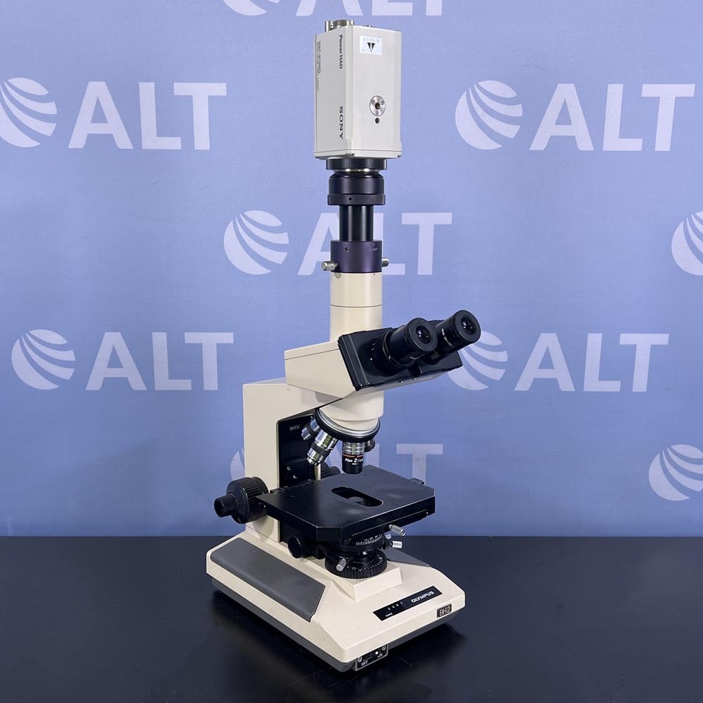 Used Lab Equipment - Olympus BH-2 Microscope With Sony PowerHAD DXC-970MD 3CCD Color Video Camera 11