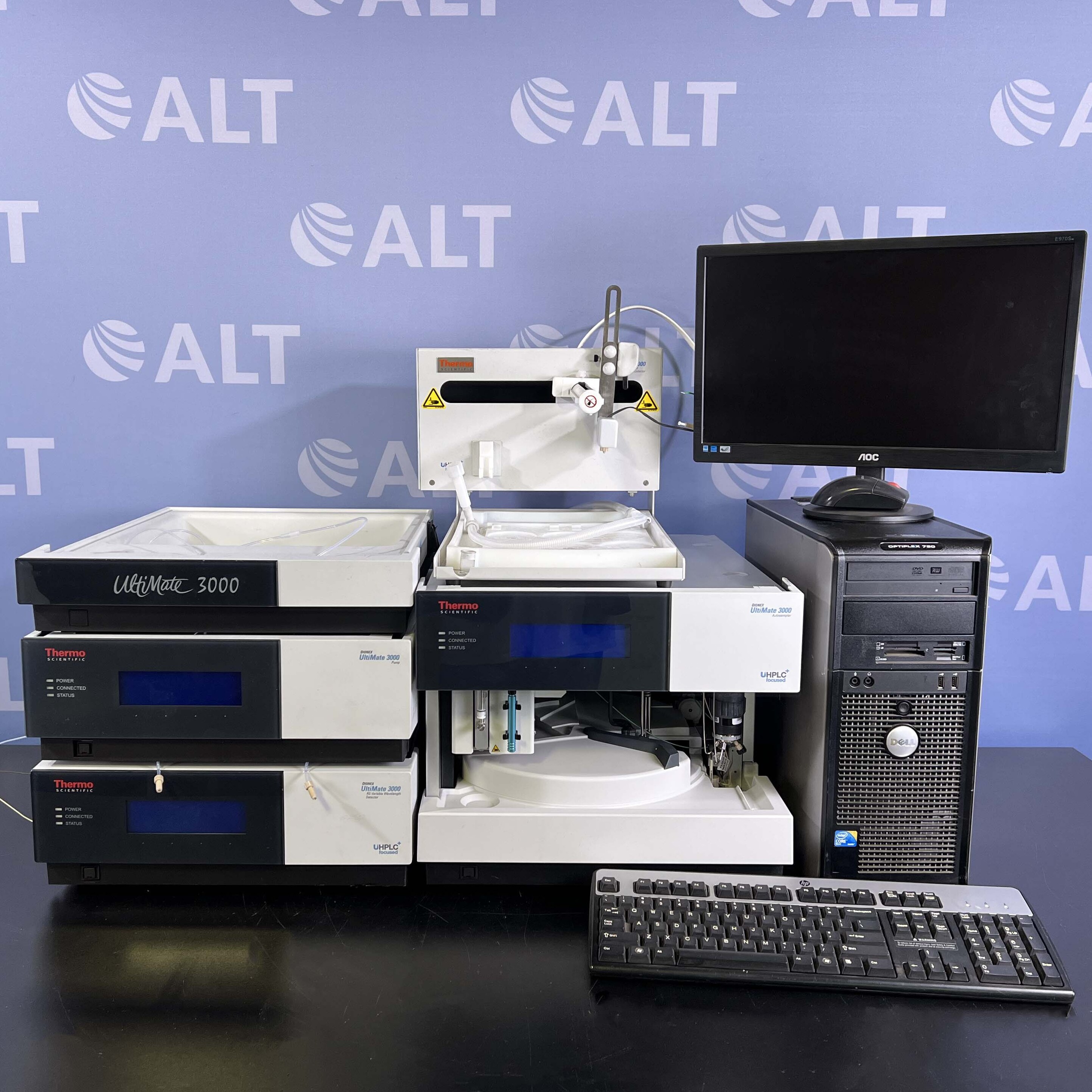 Used Lab Equipment - Thermo Scientific Dionex UltiMate 3000 UHPLC+ Focused System With WPS-3000TSL SemiPrep Autosampler, VWD-3400RS VWD, HPG-3200BX Solvent Pump, SR-3000 Solvent Tray & AFC-3000 Fraction Collector 9