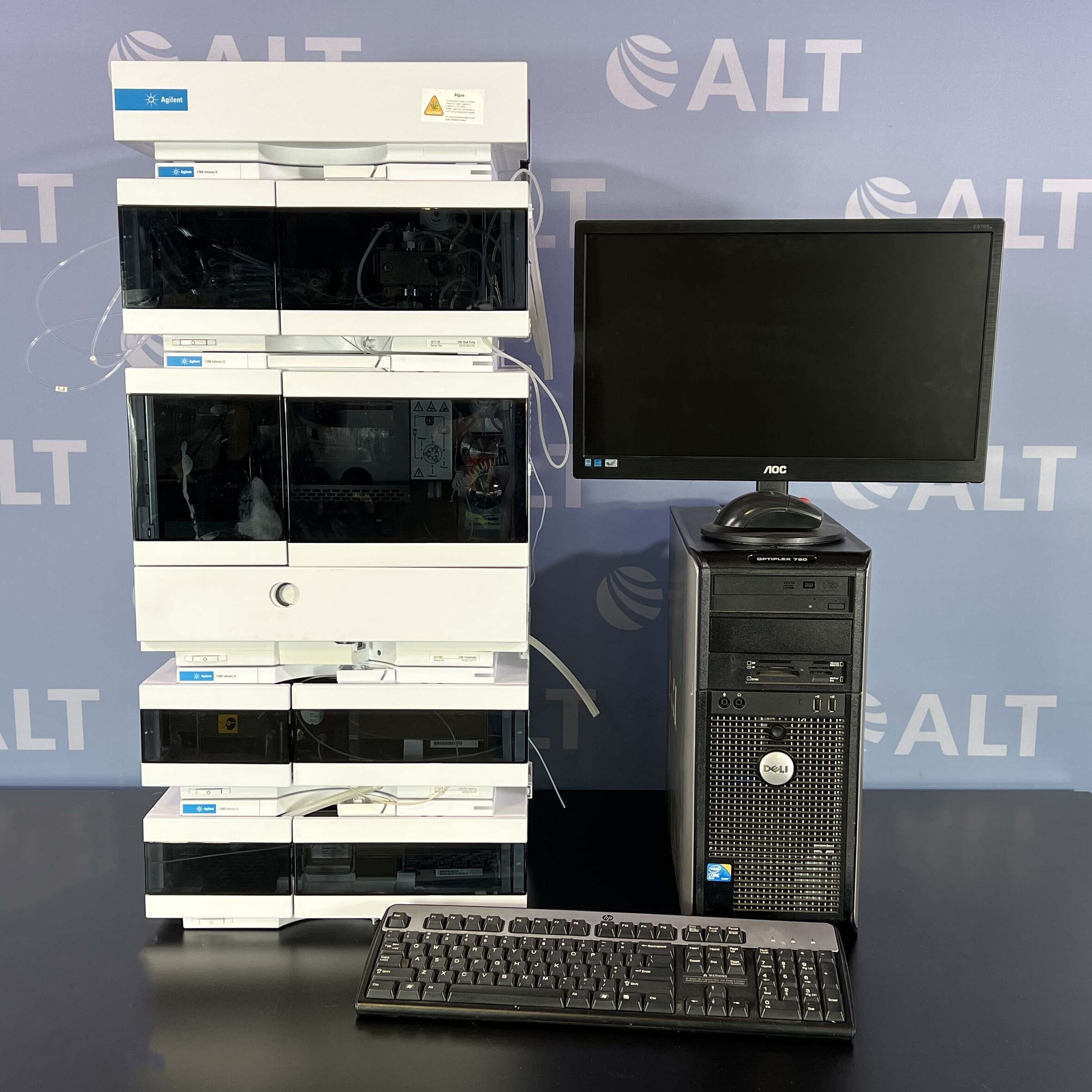 Used Lab Equipment - Agilent 1260 Infinity II HPLC System Including G7111B Quat Pump With Integrated Degasser, G7129A Vialsampler With Integrated Column Compartment, G7121B FLD Spectra And G7114A VWD 21
