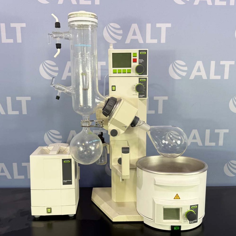 Used Lab Equipment - Buchi R-210 Rotavapor With B-491 Heating Bath And V-700 Pump With V-850 Controller 9