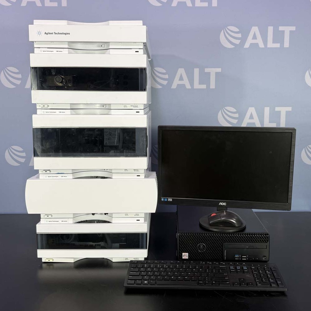 Used Lab Equipment - Agilent 1260 HPLC System With G1311C Quat Pump, G1367E HiP ALS, G1316 ColCom, G1365D MWD VL 23
