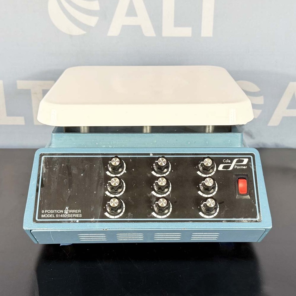 Used Lab Equipment - Cole-Parmer 9 Position Stirrer, Model 51450-Series 3