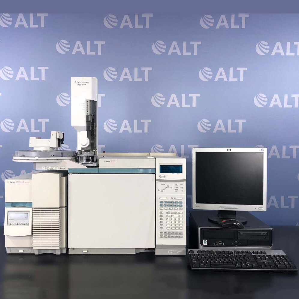 Used Lab Equipment - Agilent 6890N (G1530N) Network GC/MS System With 5973 (G2589A) Network MSD, Tray & Injector 3