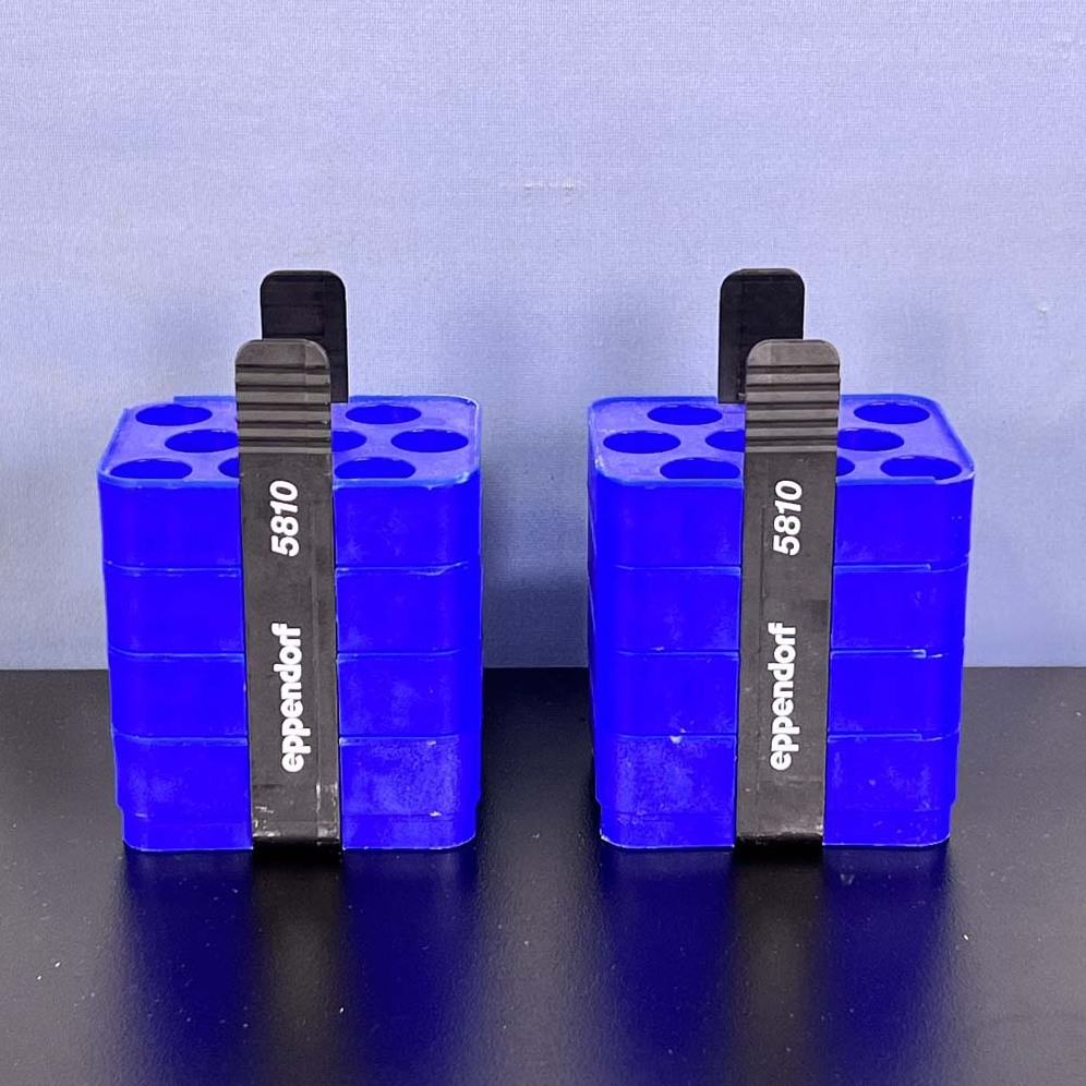 Used Lab Equipment - Eppendorf 5810 (9) Tube Slot Adapter for 250 mL Rectangular Bucket. 17.5mm: Conical Bottom (Pair) 11