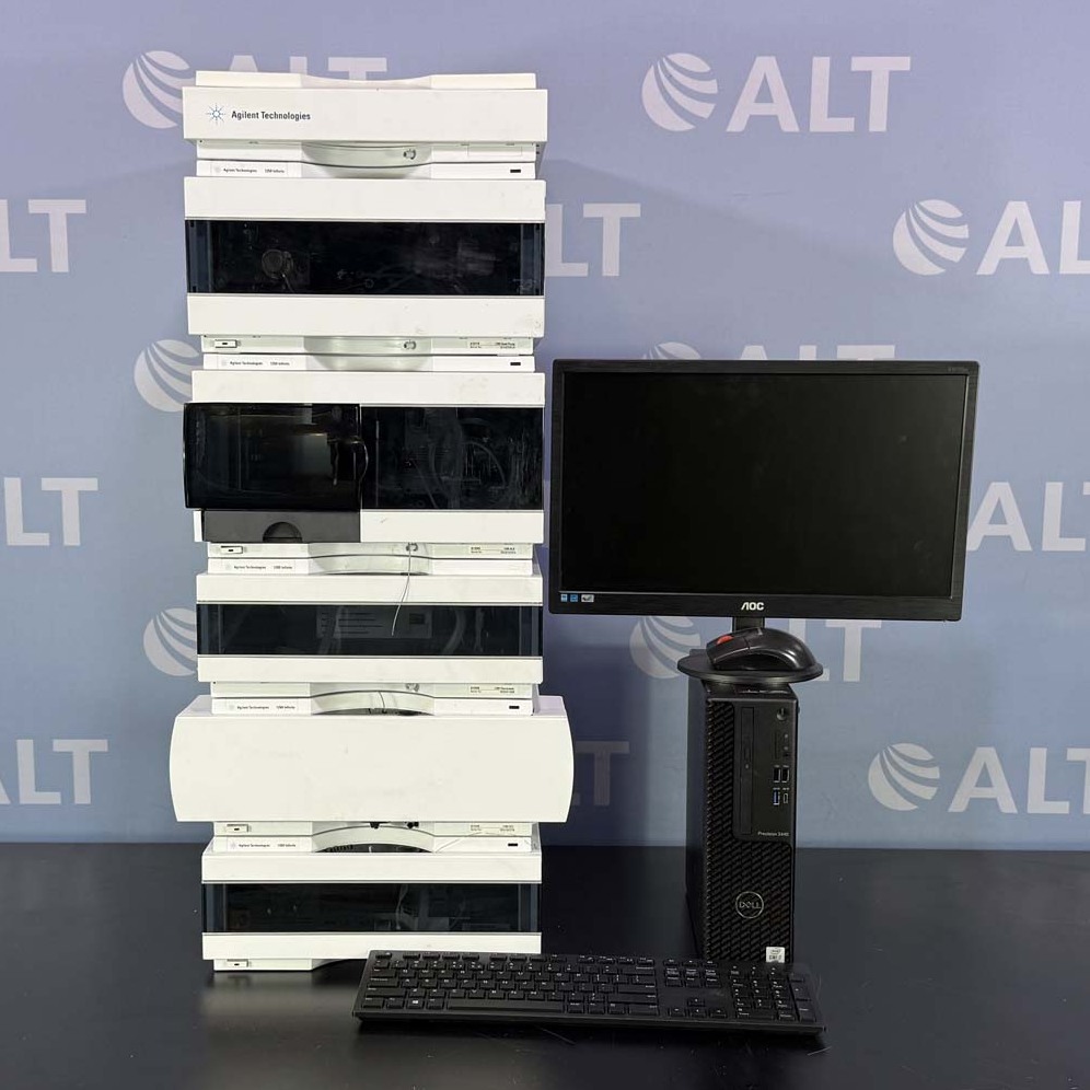 Used Lab Equipment - Agilent 1260 HPLC System Including G1311 Quat Pump, G1329 Autosampler, G1330 ALS Therm, G1365 MWD 21