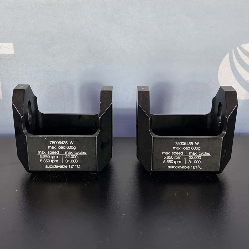 Used Lab Equipment - Sorvall Rectangular Buckets For The BIO1000 Shield Rotor, P/N 75006435 W (Pair) 13