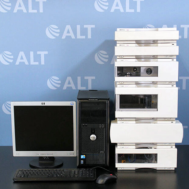 Used Lab Equipment - Agilent 1100 Series HPLC System With G1311 Quat Pump, G1313 ALS, G1330 ALS Therm, G1315 DAD 13